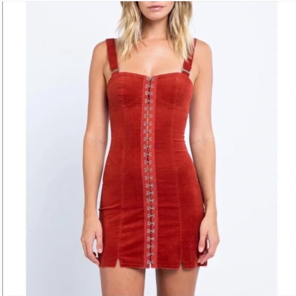 Hooked Corduroy Mini Dress